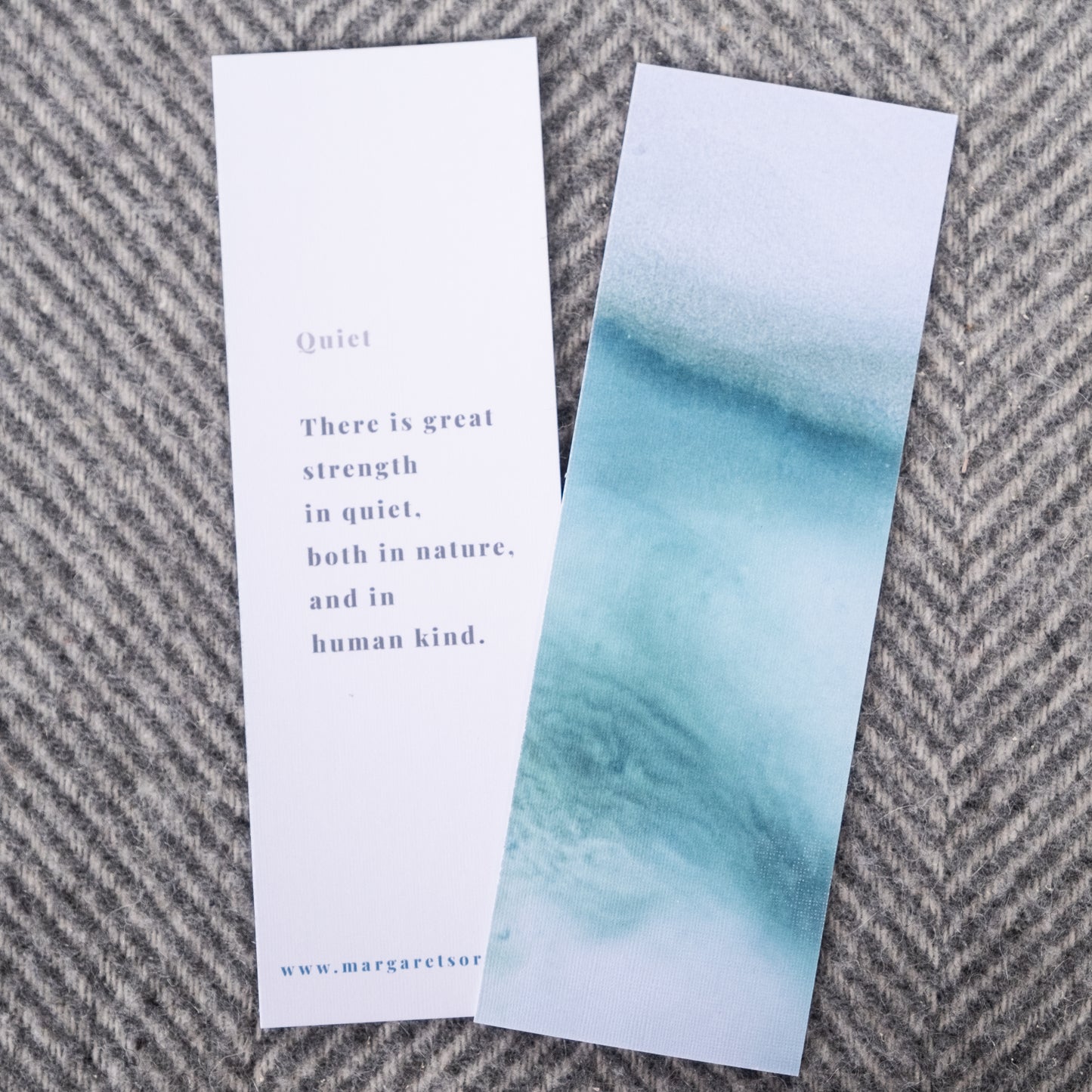 Quiet Strength Bookmark - poem and painting