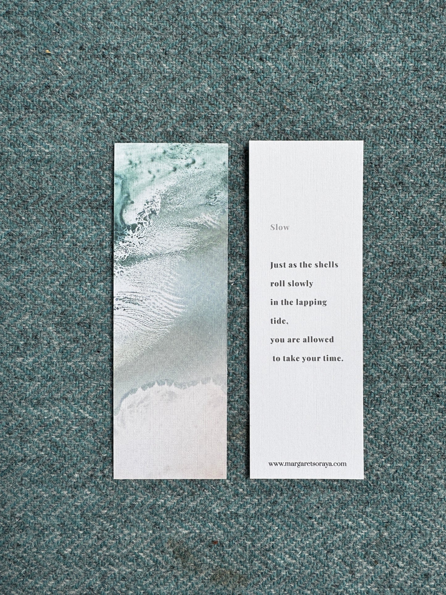 Slow bookmark - poem and painting