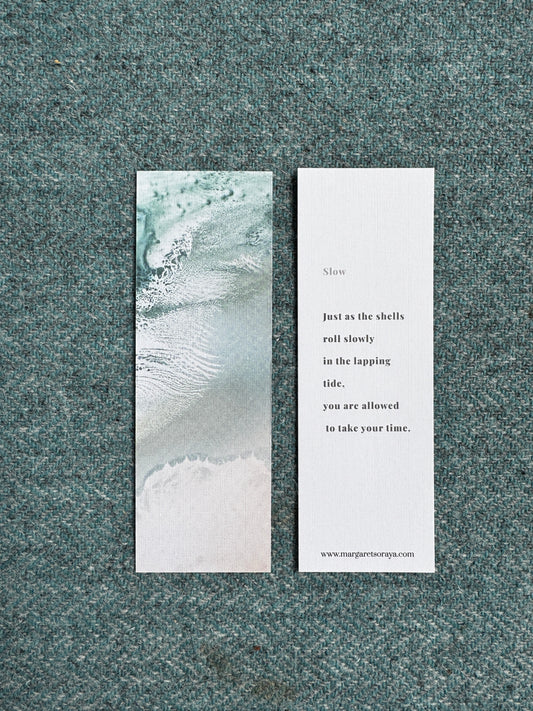 Slow bookmark - poem and painting