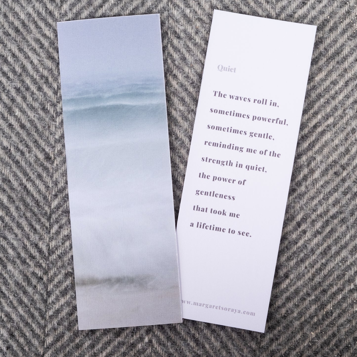 Quiet  Bookmark - poem and photograph
