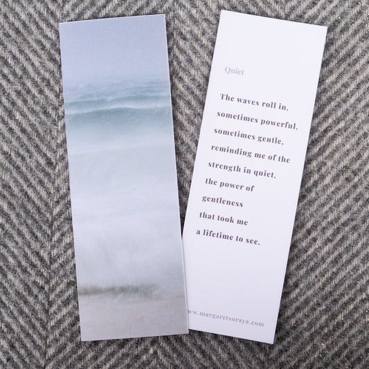 Quiet  Bookmark - poem and photograph