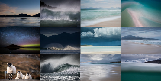 Set of 12 postcards from Harris