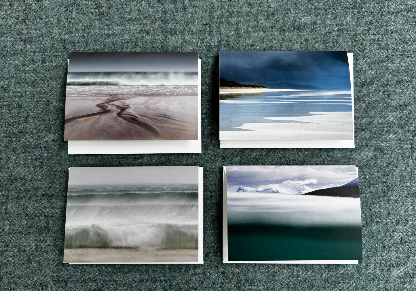 Set of 4 greeting cards- Harris Seas