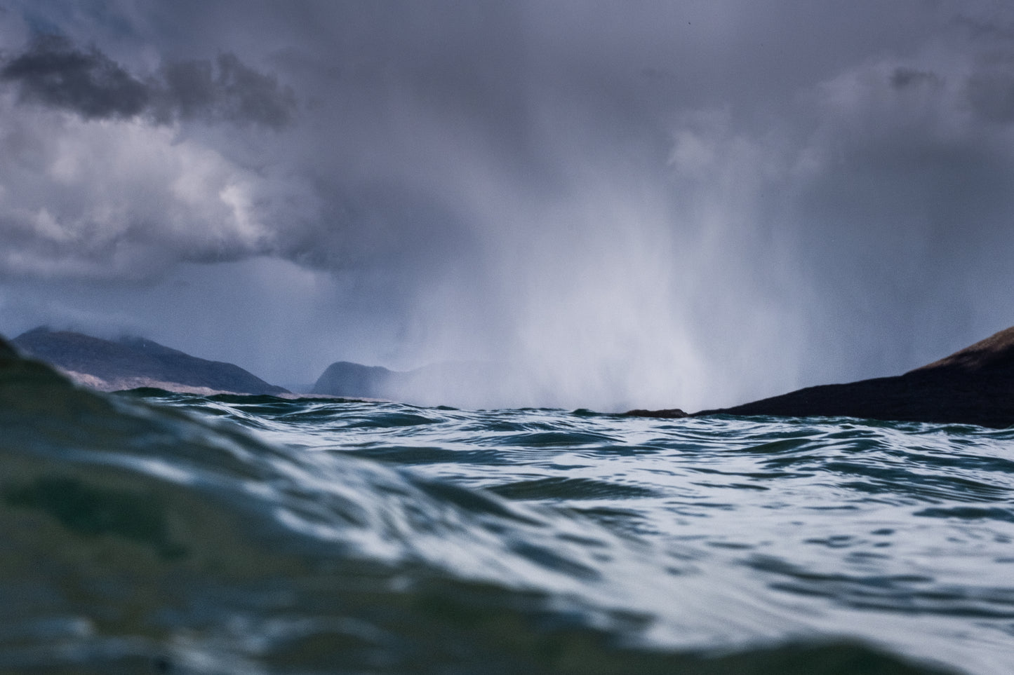 Snow storm approaching, Horgabost, Isle of Harris I-  Photographic print