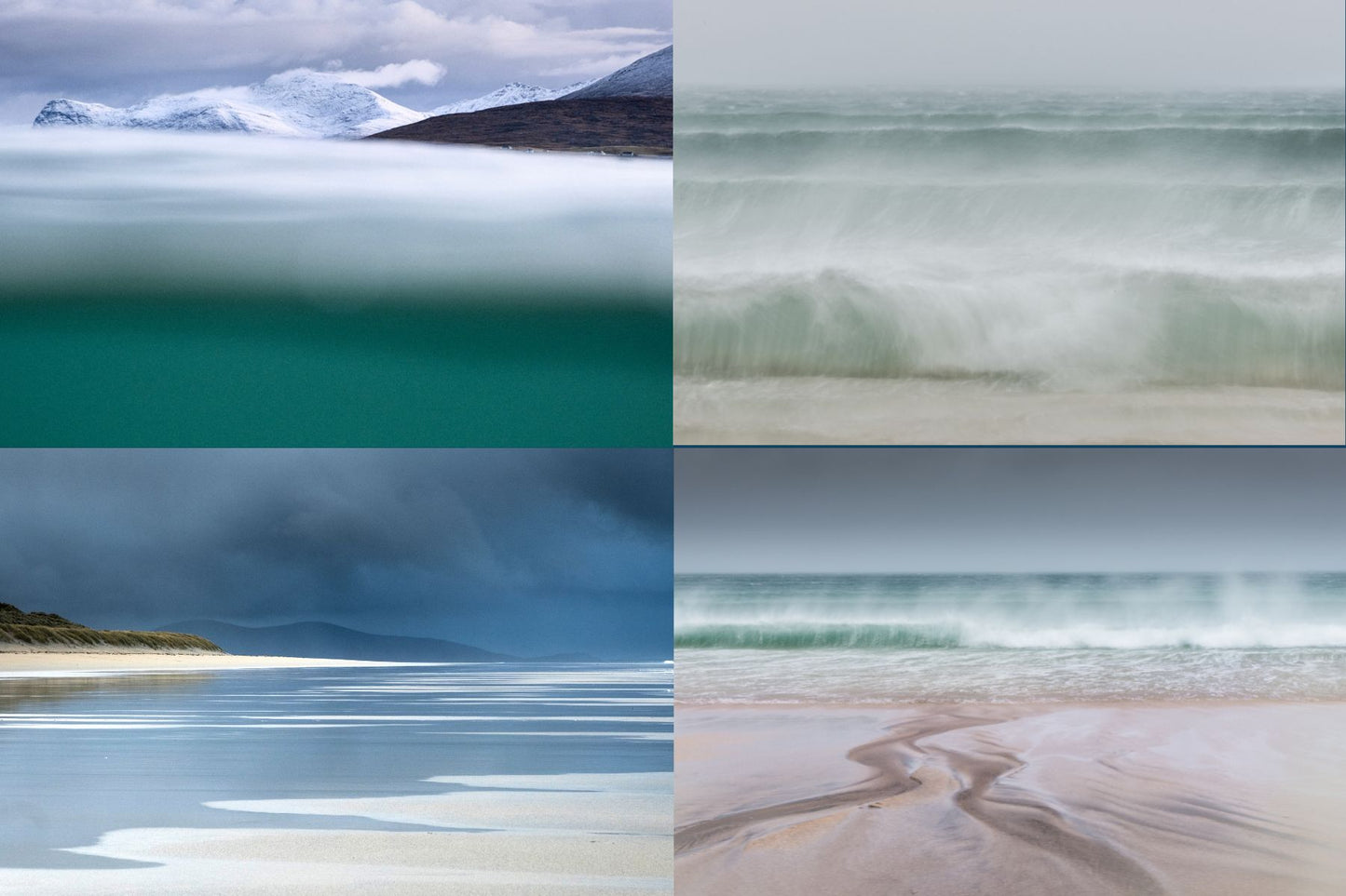 Set of 4 greeting cards- Harris Seas