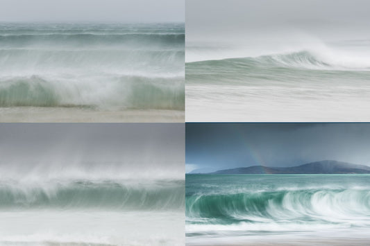 Set of 4 greeting cards - Harris Waves